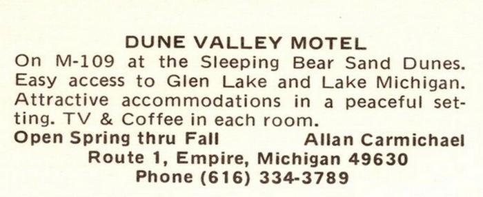 Duneswood Resort (Glen Lake Motel, Sleeping Bear Motel) - Vintage Postcard
